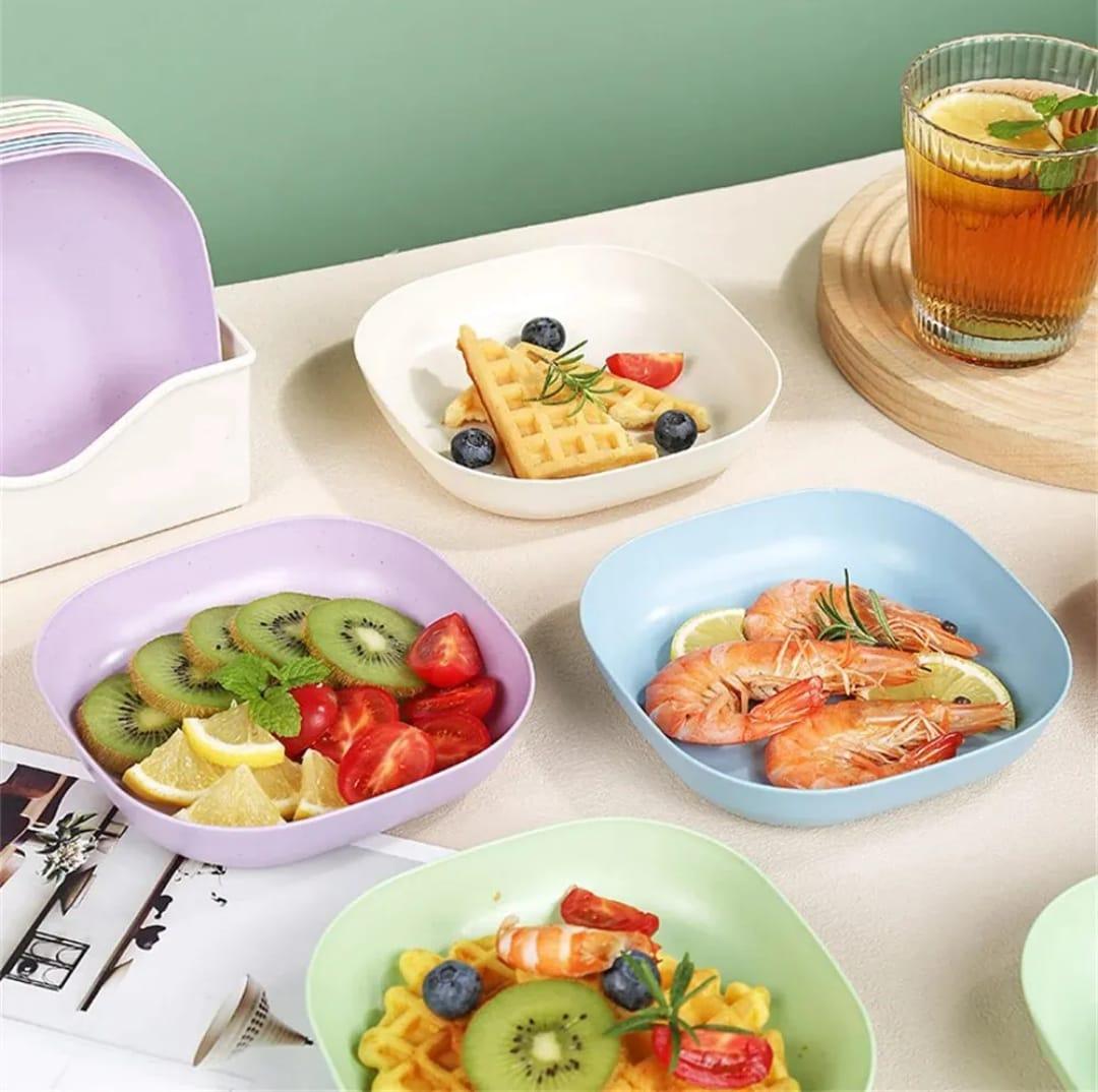 10 Pcs Plates Set with Stand - Shop Portal