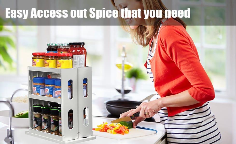 360° Degree Rotating Spice Organizer Rack For Cabinets, Fridge and Much More. - Shop Portal