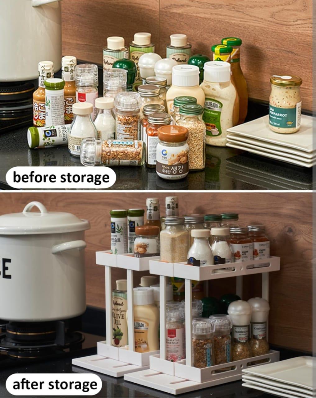 360° Degree Rotating Spice Organizer Rack For Cabinets, Fridge and Much More. - Shop Portal