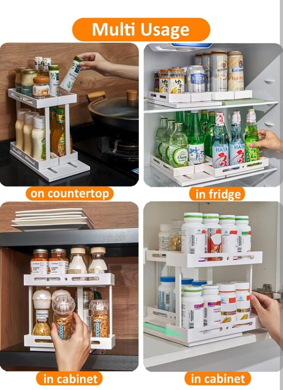 360° Degree Rotating Spice Organizer Rack For Cabinets, Fridge and Much More. - Shop Portal