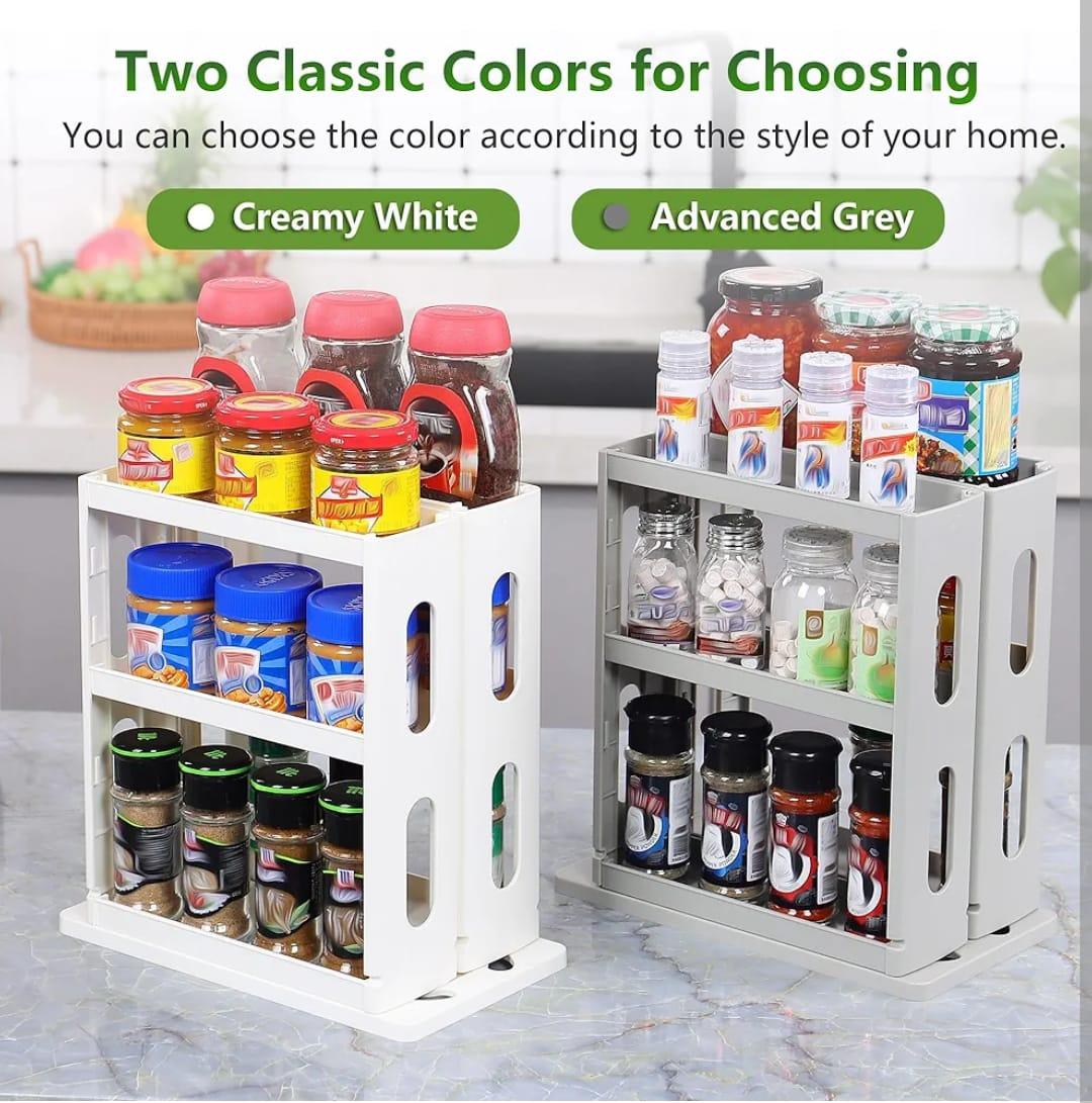 360° Degree Rotating Spice Organizer Rack For Cabinets, Fridge and Much More. - Shop Portal