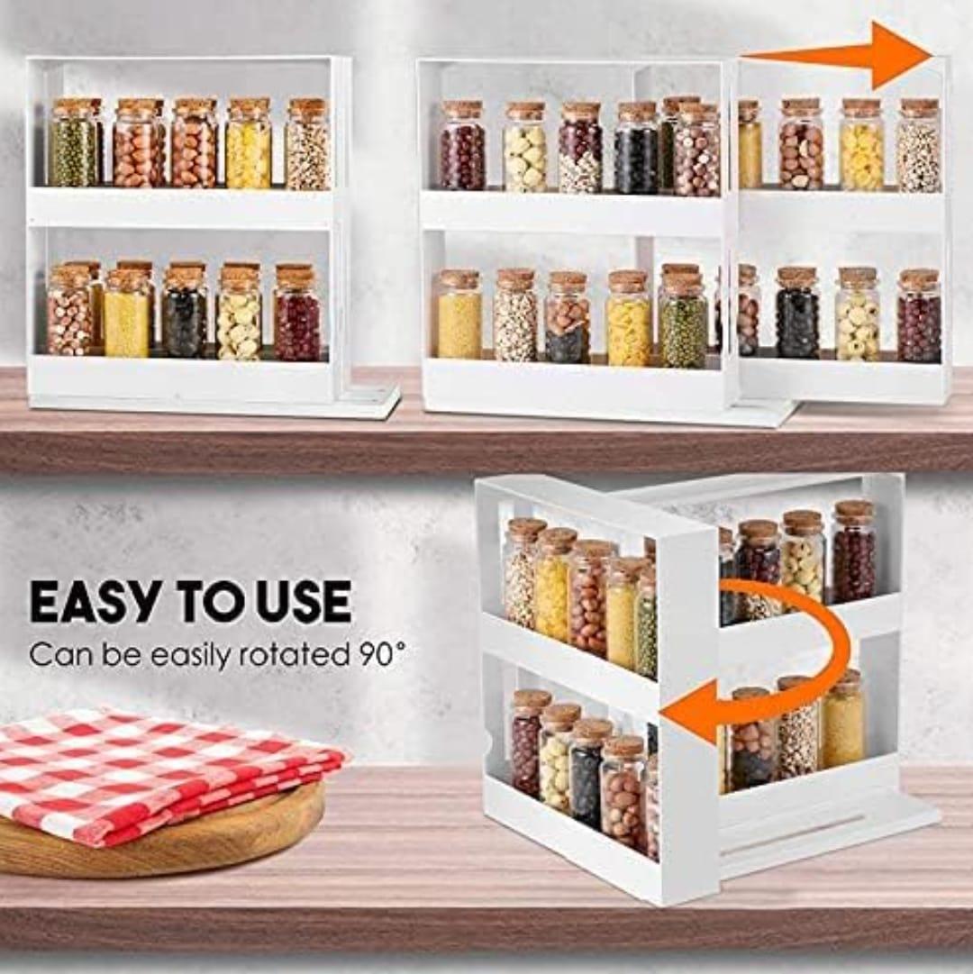 360° Degree Rotating Spice Organizer Rack For Cabinets, Fridge and Much More. - Shop Portal