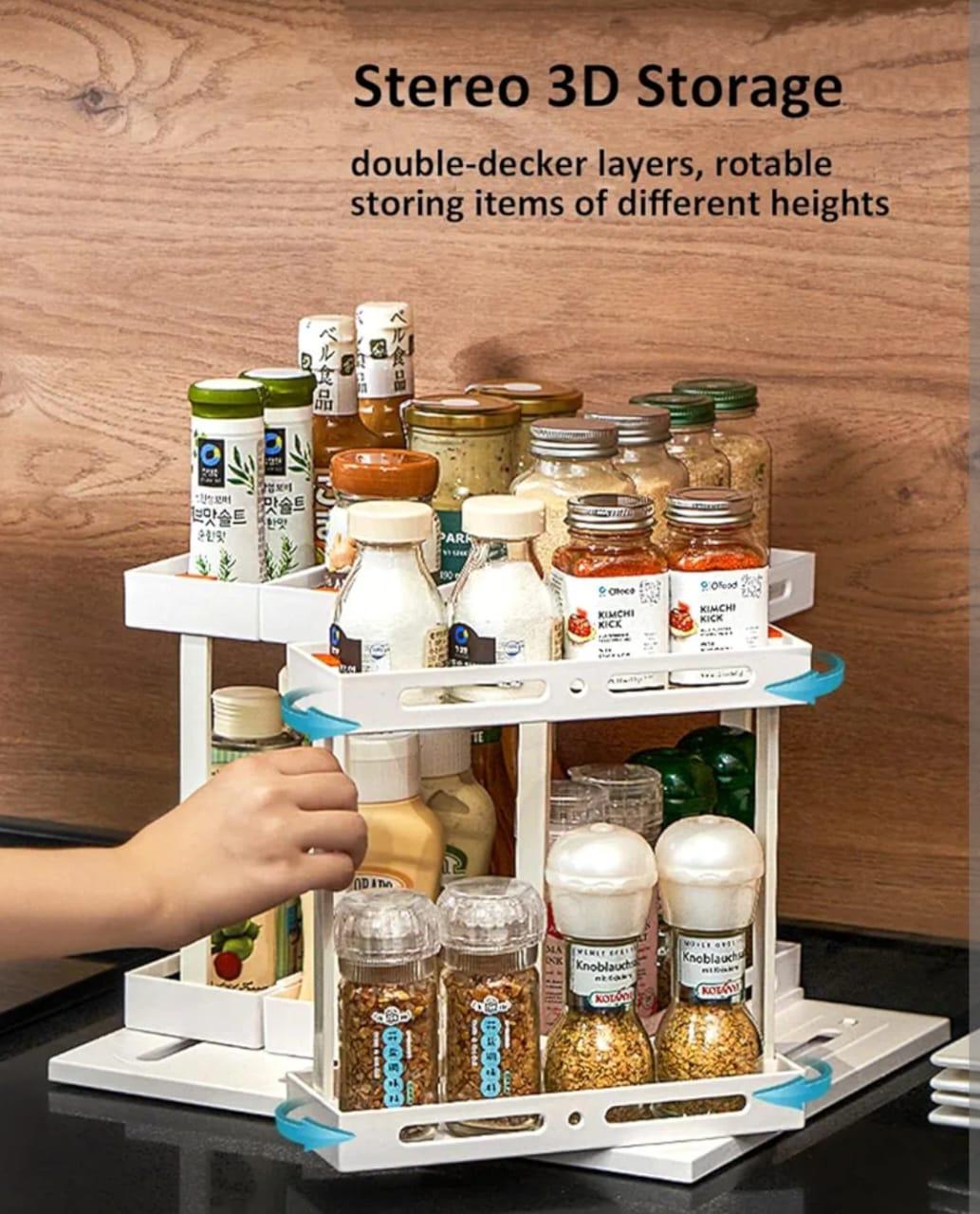 360° Degree Rotating Spice Organizer Rack For Cabinets, Fridge and Much More. - Shop Portal