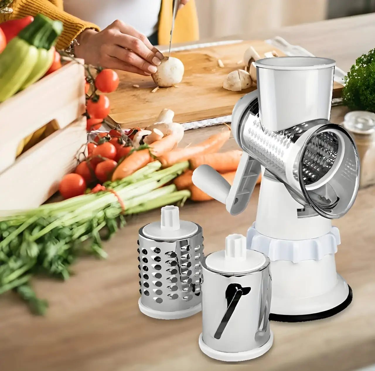 3in1 Manual Multifunctional Vegetable Cutter, Slicer and Shredder - Shop Portal