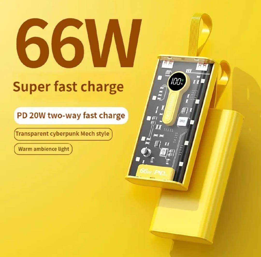 66W Super Fast Charge Power Bank, 20000mah Ultra Fast Charging Power Bank - Shop Portal