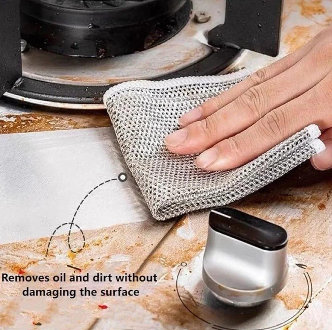 Multifunctional Metal Wire Non - Scratch Rust - Resistant Dish Cleaning Cloth - Shop Portal