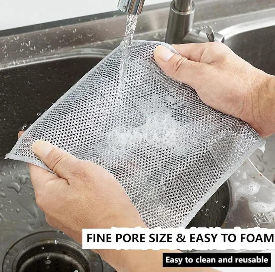 Multifunctional Metal Wire Non - Scratch Rust - Resistant Dish Cleaning Cloth - Shop Portal