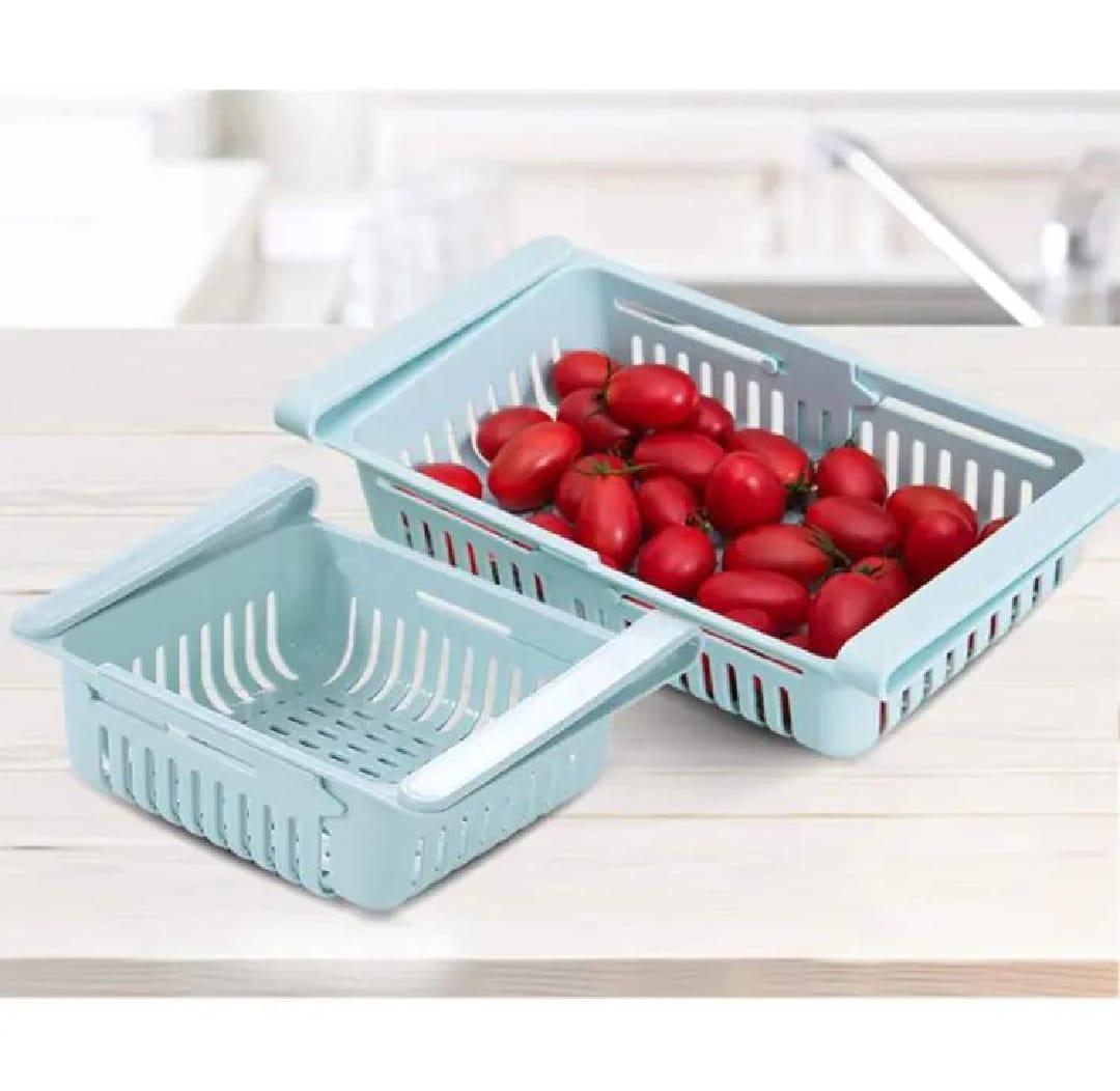 Multipurpose Adjustable Storage Organizer & Fridge Basket - Shop Portal