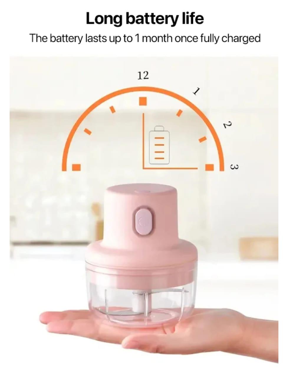 Portable Wireless Rechargeable Mini Food & Vegetable Chopper and Grinder - Shop Portal