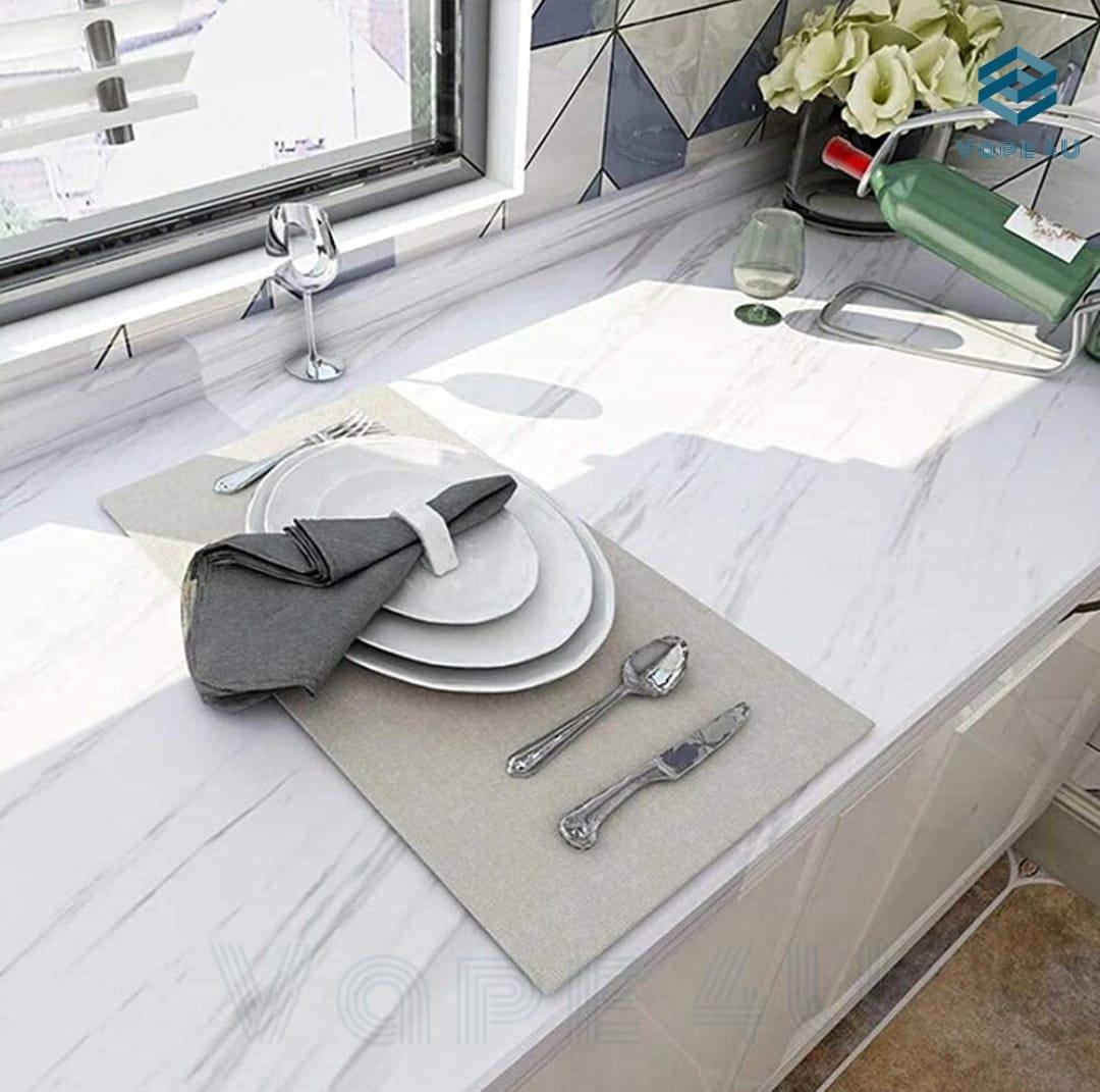 Self Adhesive Marble Sheet for Kitchen 60x200cm Anti Oil - Heat Resistant - Waterproof - Shop Portal