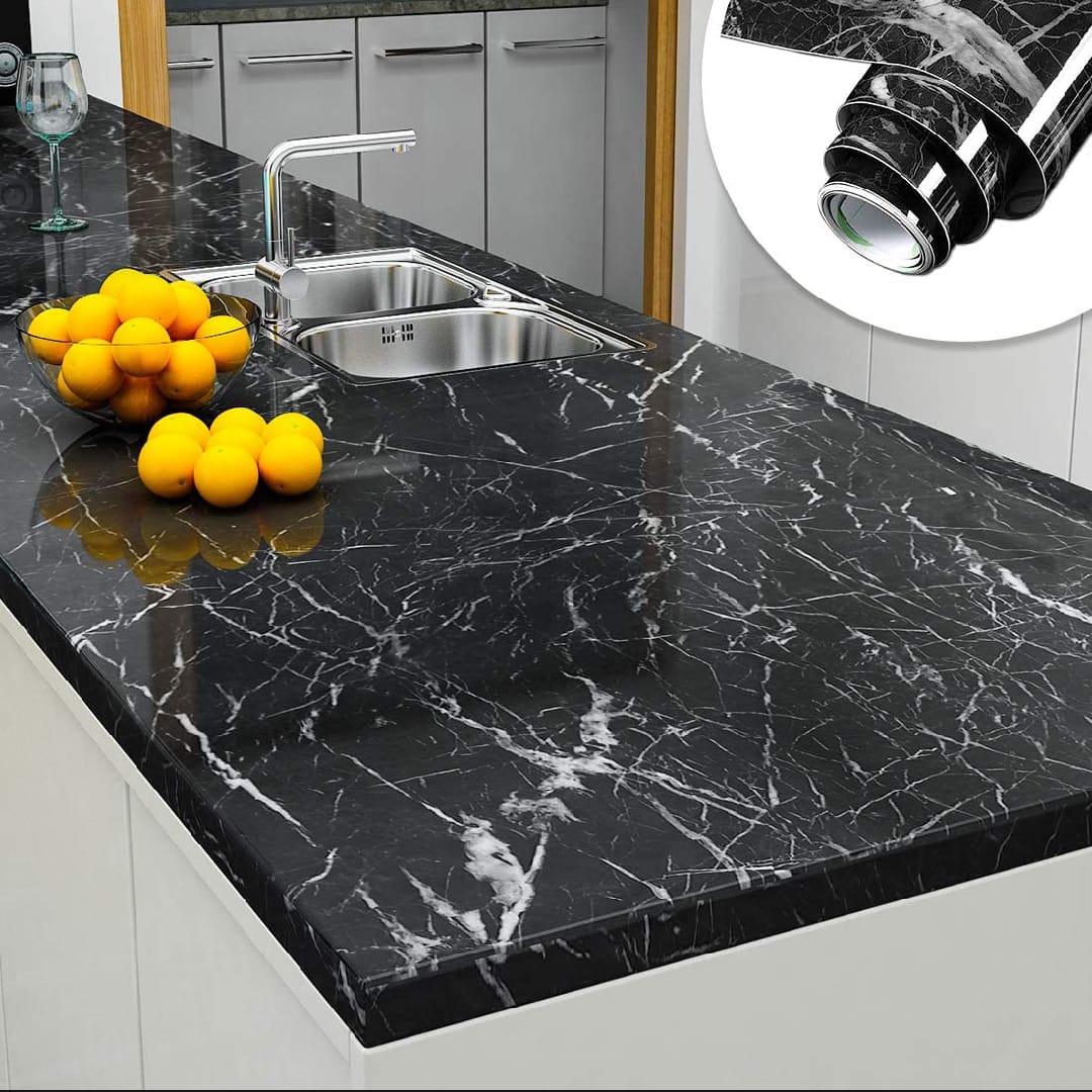 Self Adhesive Marble Sheet for Kitchen 60x200cm Anti Oil - Heat Resistant - Waterproof - Shop Portal